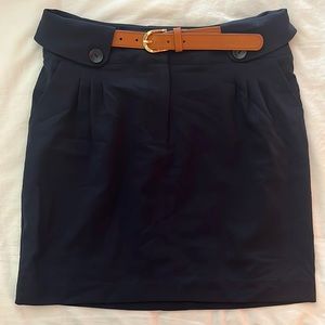 FOREVER 21 navy blue skirt w/belt & pockets